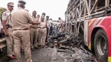 Haryana Bus Fire Kills Two Passengers Near Hansi