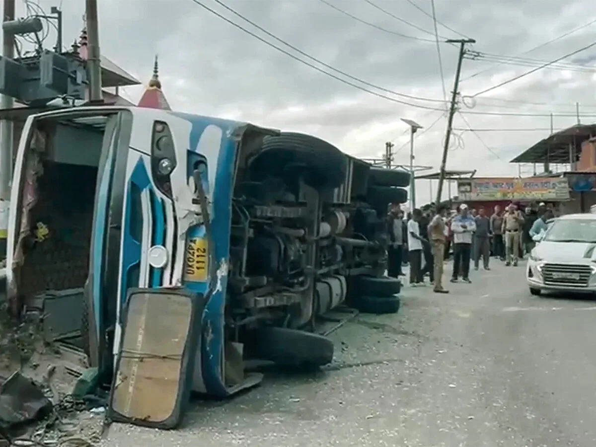 Badrinath Bus Accident Alert As Vehicle Flips Near Rishikesh