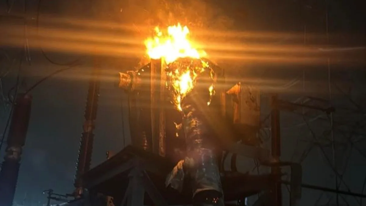 Gurugram Power Cut Alert After Massive Transformer Fire