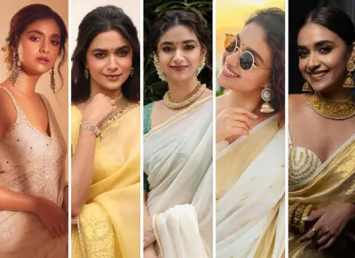 Keerthy Suresh Onam Saree Looks: 7 Elegant Styles