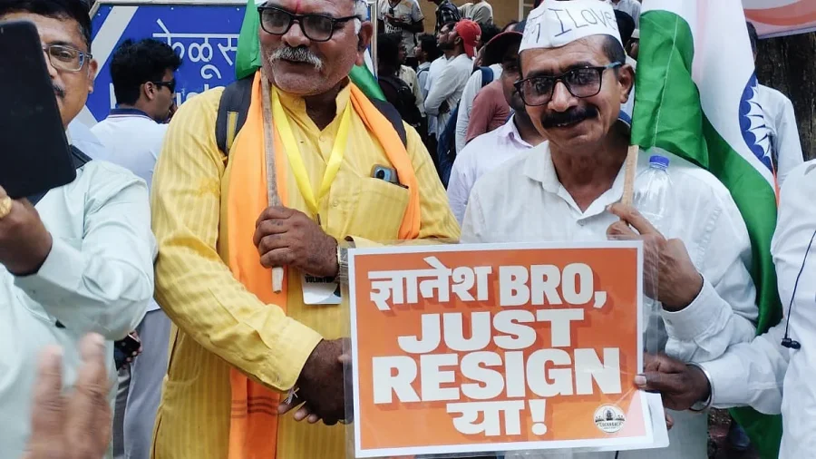 CJP Protest Mumbai Demands CEC Gyanesh Kumar Resignation